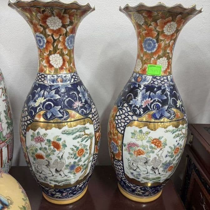 Вазы парные в стиле шинуазри 2 шт