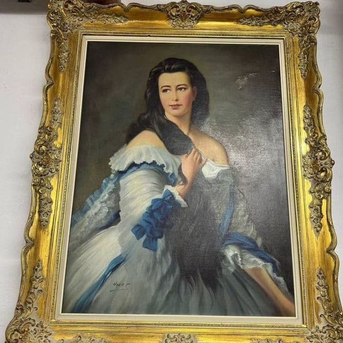 Старинная картина/портрет девушки
