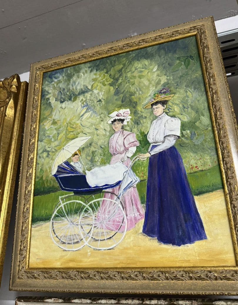 Старинная картина в раме
