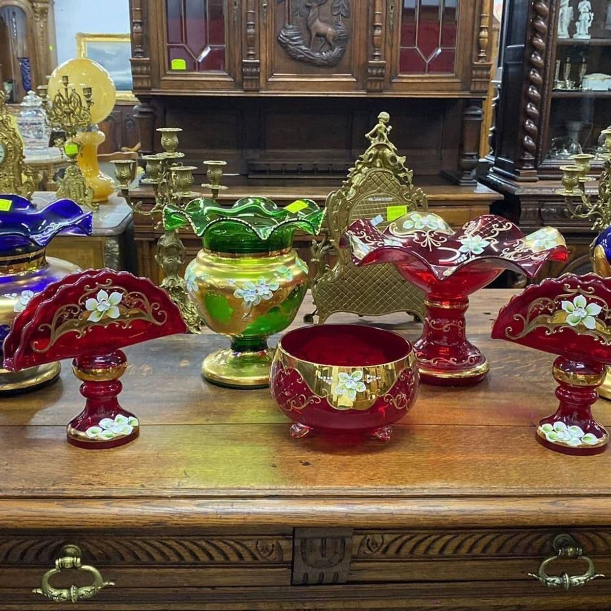 Вазы и салфетницы Богемия