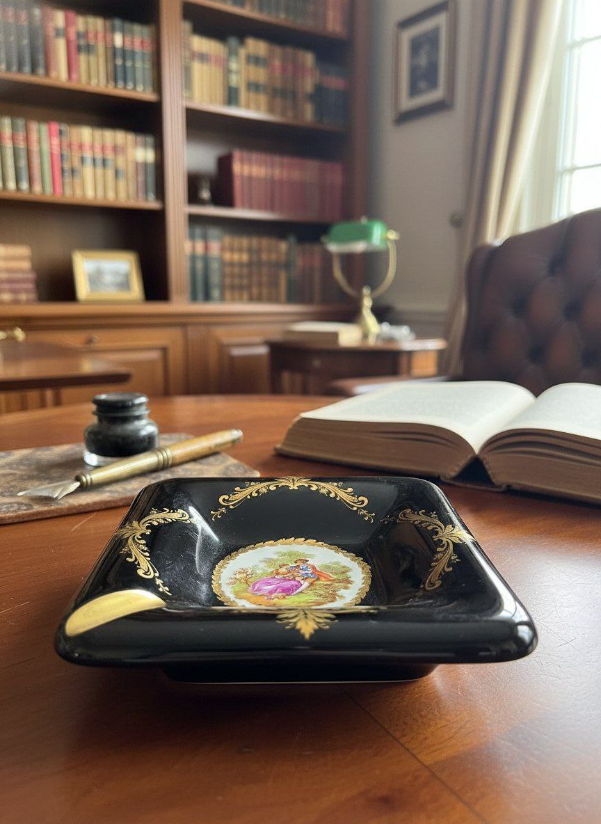 Пепельница и шкатулка Лимож