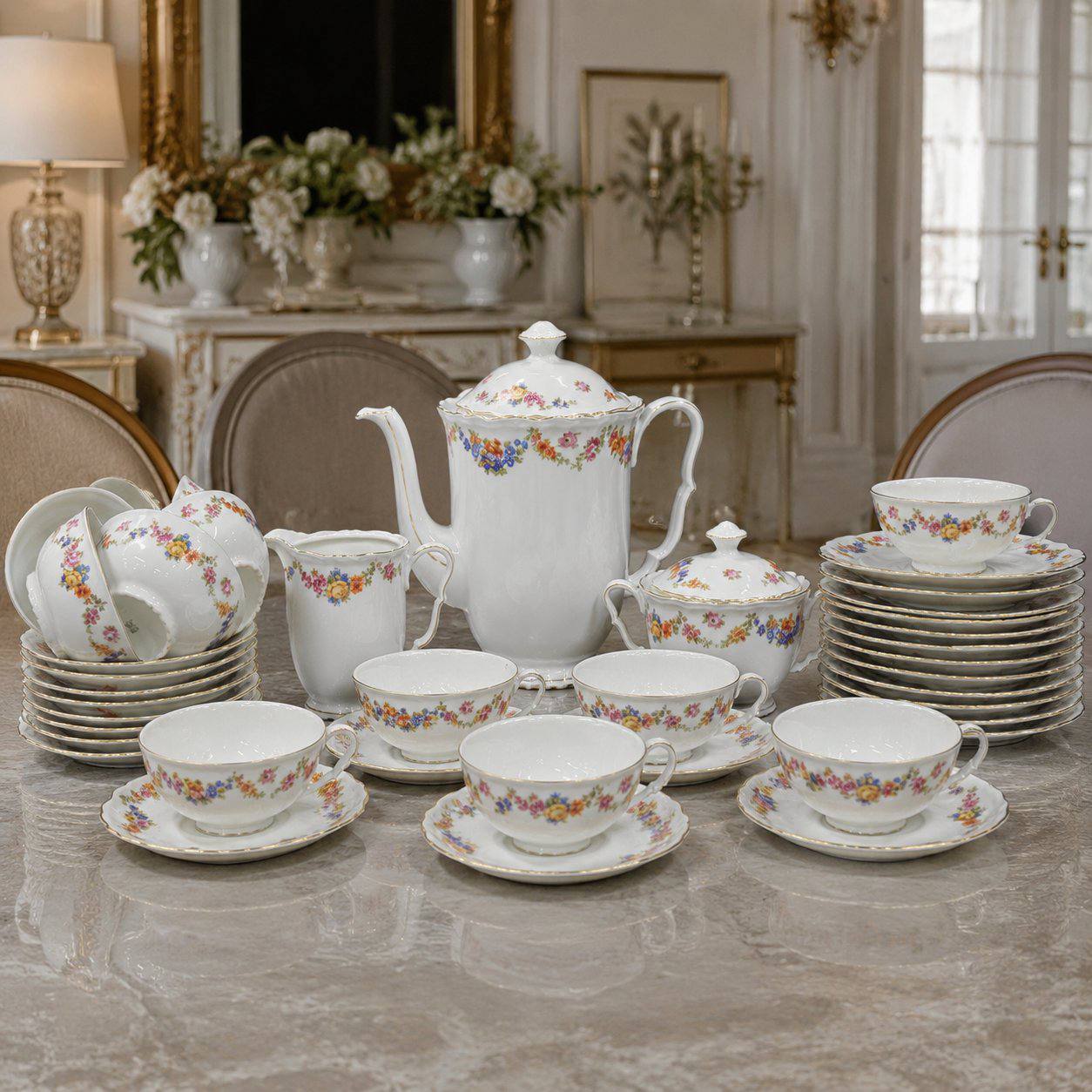 Винтажный фарфоровый сервиз Epiag (Чехословакия), 1950-е гг