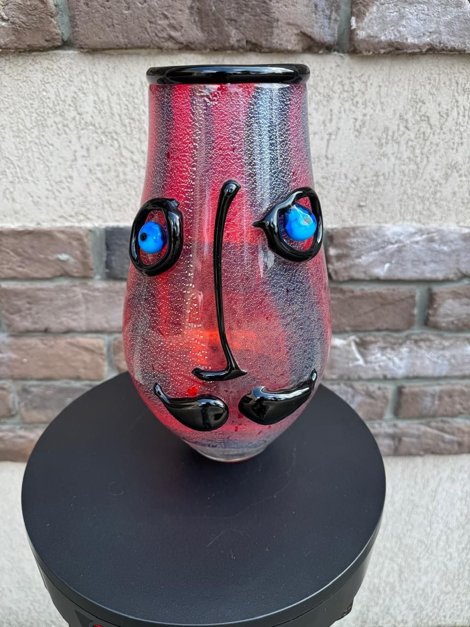 Дизайнерская стеклянная ваза Gilde GlasArt "Beard" (Пикассо)