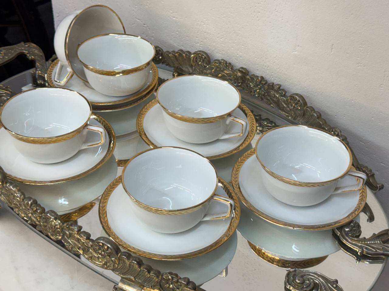 Винтажные кофейные пары Porcelaine Laeken, Бельгия (6 персон)