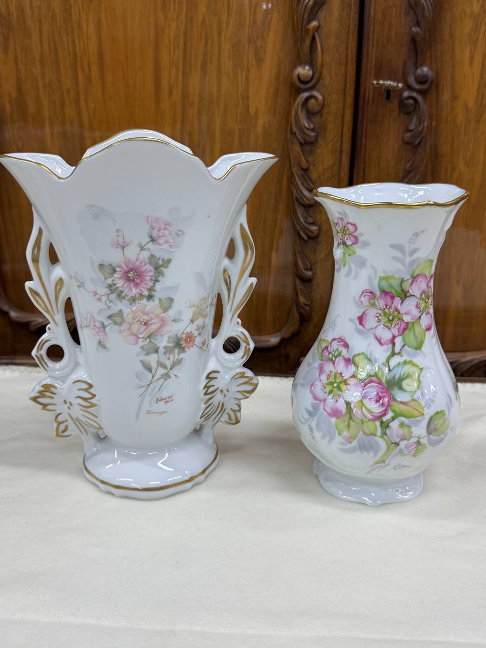 Фарфоровые вазы Limoges (Лимож), Франция