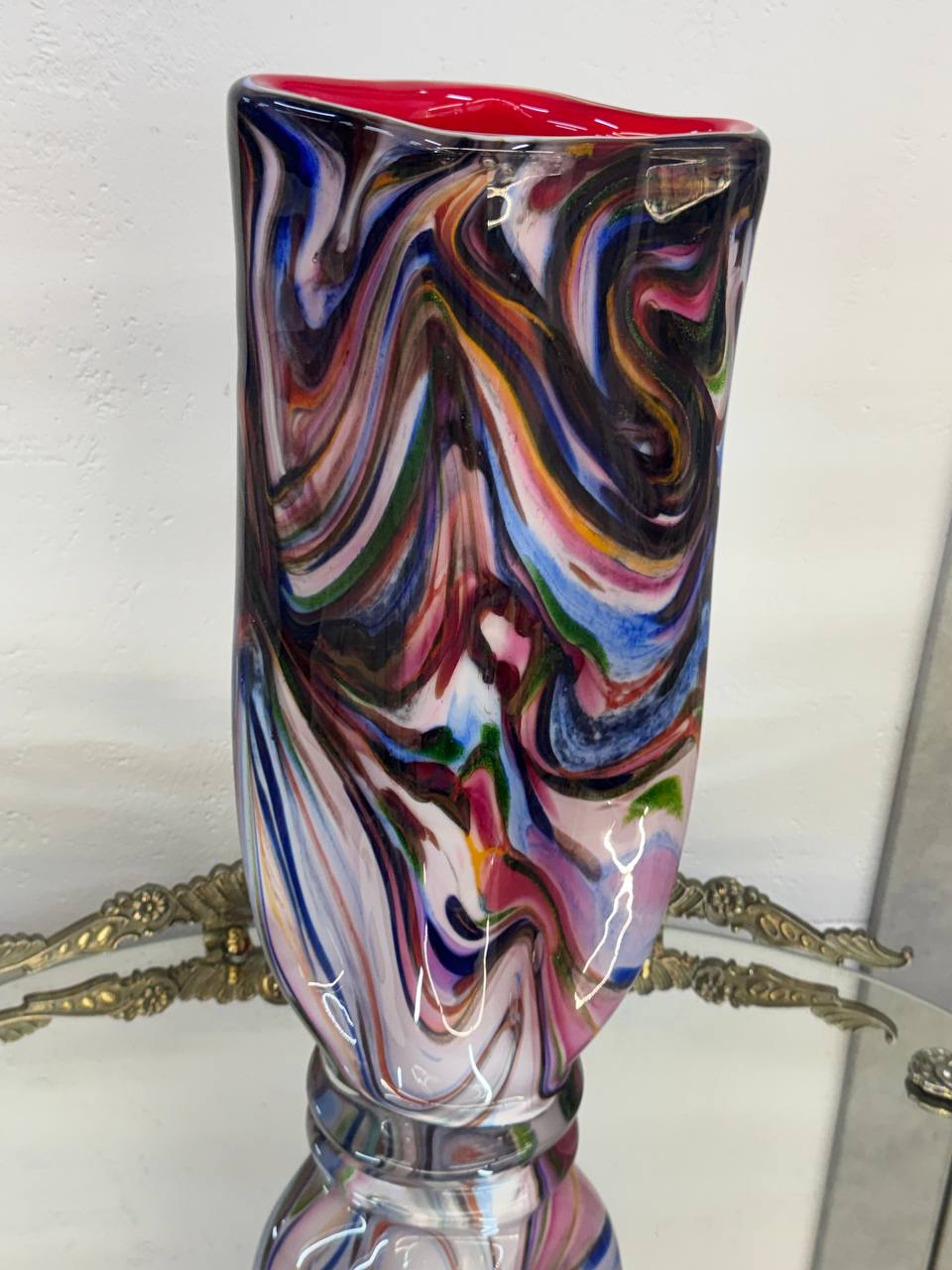 Винтажная ваза Мурано (Murano) с авантюрином, Италия, 1970-80 гг. Оригинал.