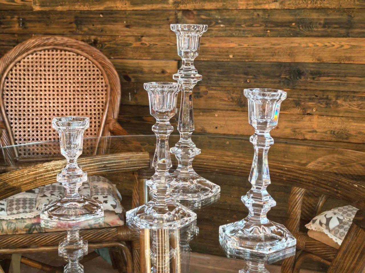 Винтажные хрустальные подсвечники модели Harcourt , 4 шт