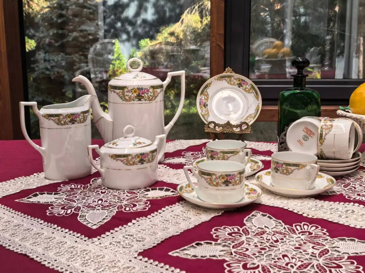 Антикварный кофейно-чайный сервиз Haas & Czjzek (Чехословакия), 1930-е гг.