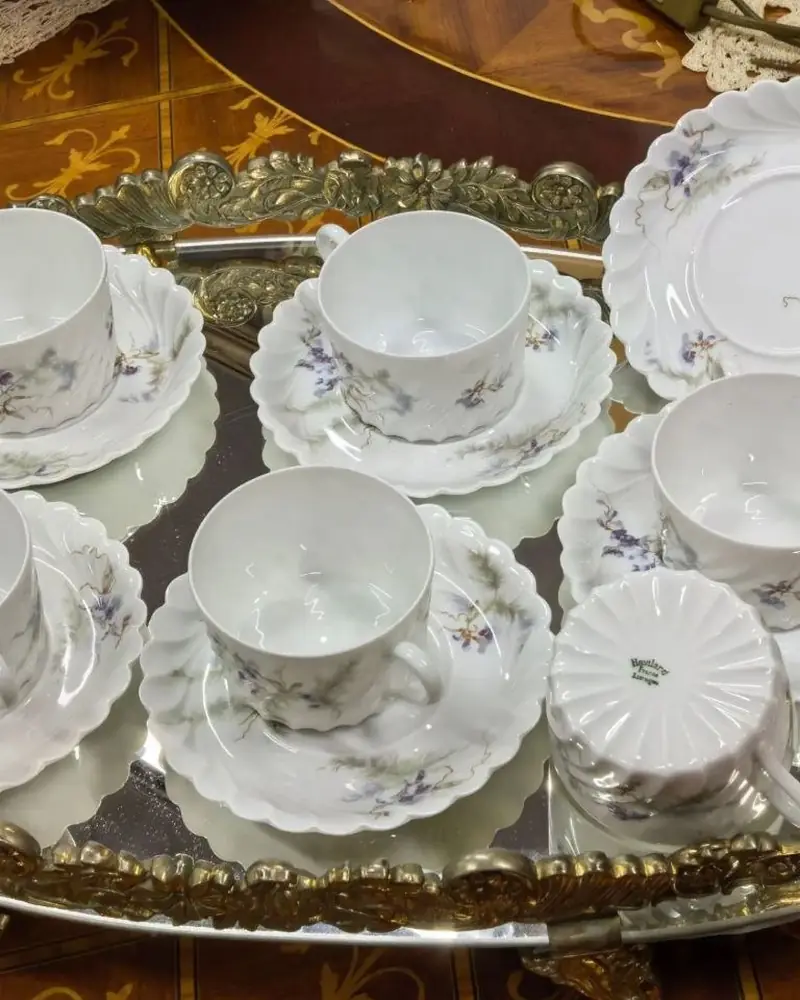 Антикварный чайный сервиз Haviland Limoges «Orsay», 6 персон