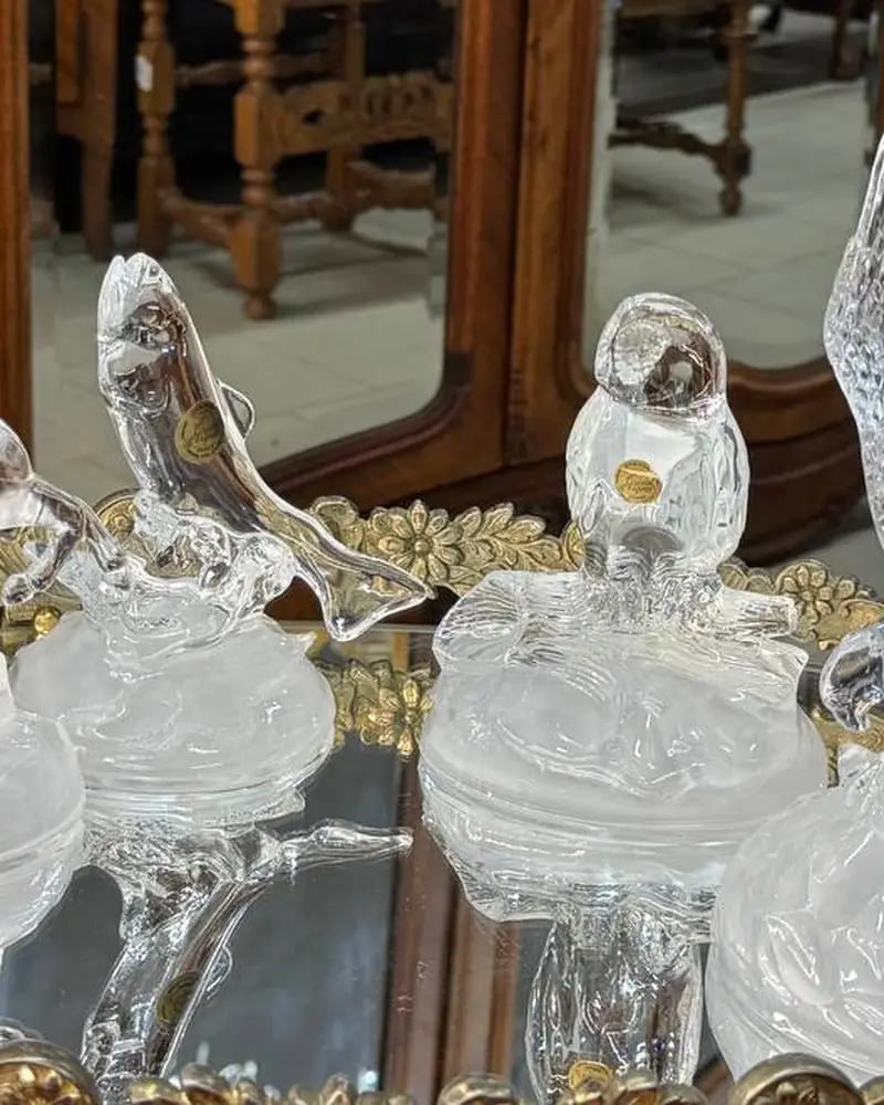 Коллекция винтажных анималистических фигурок Cristal d'Arques (Франция)