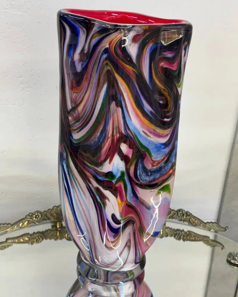Винтажная ваза Мурано (Murano) с авантюрином, Италия, 1970-80 гг. Оригинал.